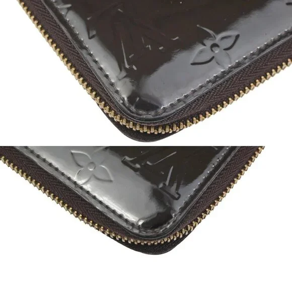 LOUIS VUITTON Zippy Long Wallet Monogram Vernis Leather Amarante M93522 67KC310